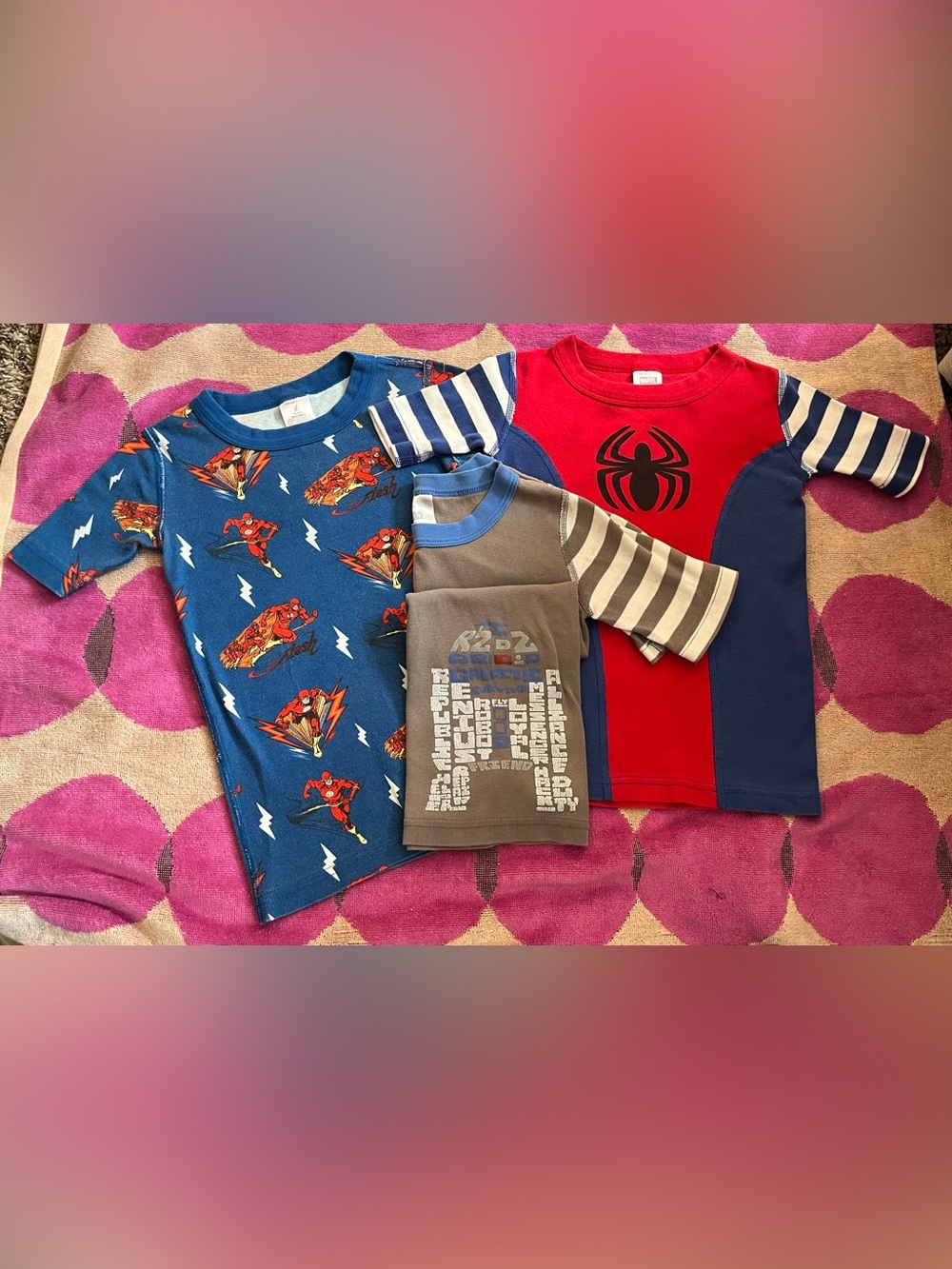 Hanna Andersson Boys’ Character Hannajams 100% Cotton Pajama Shirts Bundle Lot